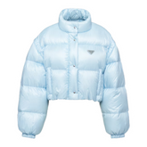 Prada Cropped Down Jacket Babyblue